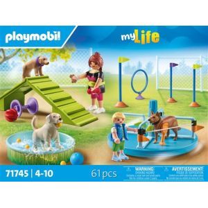 Promo sur le Playmobil My Life 71745 Aire de jeux pour chiens et personnages pour 12.92 € chez Amazon