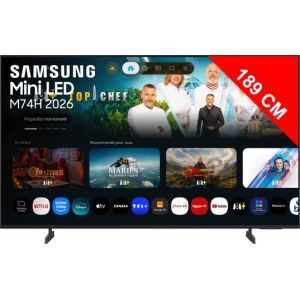 SAMSUNG TU75M74H TV Mini LED 75' est en promo à seulement 920.9 € chez Villatech