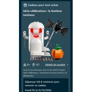 LEGO 40772 Fantôme Lumineux offert dès 120€